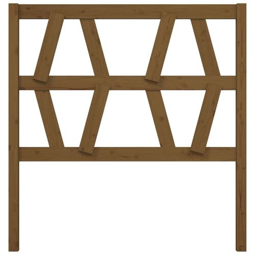  Uzglavlje za krevet boja meda 81 x 4 x 100 cm masivna borovina Slike