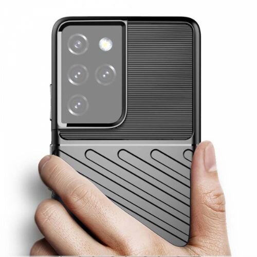 Nillkin silikonski ovitek tunder armor za samsung galaxy S21 G991 - črn Slike