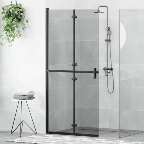 vidaXL Zid za walk-in tuš Ostalo Crna i tamnoprozirna 90 x 190 cm Cijene