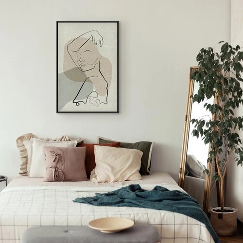  Slika - Romantic Morning (1 Part) Vertical 80x120 U crnom drvenom okviru Slike