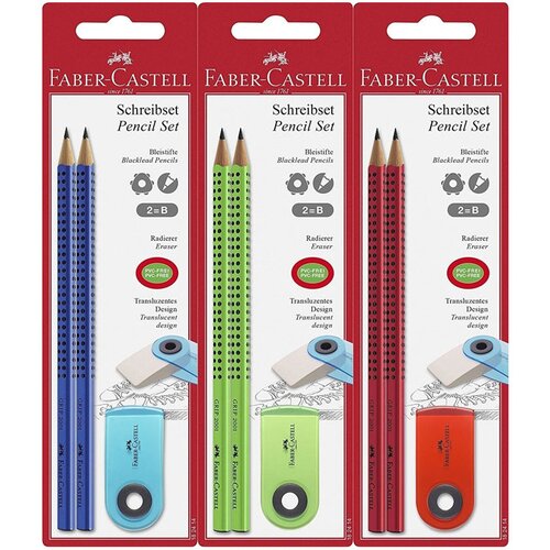 Faber-Castell Grafitni svinčnik Faber-Castell z mini radirko, 3 kosa Cene