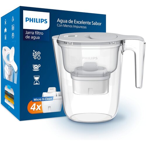 Philips Bokal za Filtriranje Vode AWP2933WHT4/10 (3 Dodatna Filtera) - Zdravija Voda, Ukusni Napici, Manje Plastike Slike