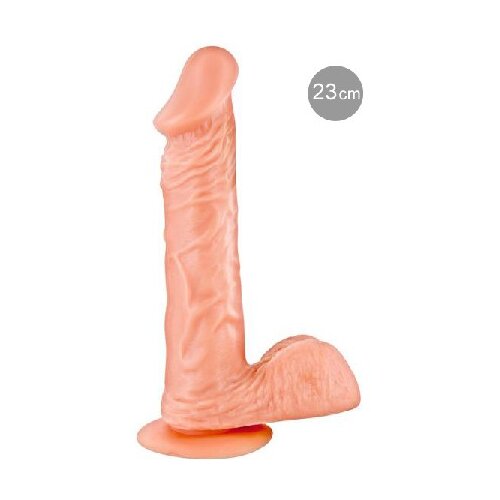 RM Real Body Bruce 8 Dildo sa testisima, 23cm Cene