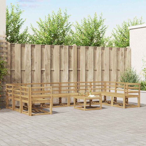  Set vanjskih sofa 11 pcs Bijela Čvrsto drvo akacije Cijene