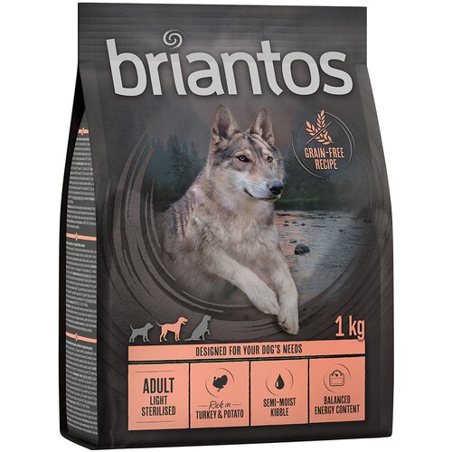briantos Adult Light/Sterilised puran & krompir - BREZ ŽIT - 4 x 1 kg Cene