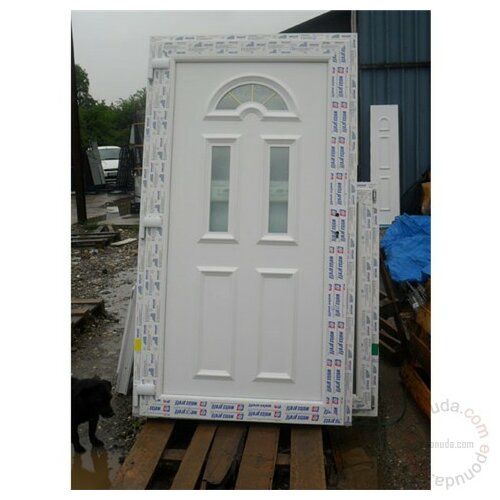 Hram 032 ulazna PVC vrata PVC jednokrilna vrata ukrasni panel 1000x2100 Slike