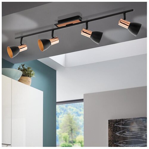 Eglo barnham spot/4, led, 4x3,3w, 4x240lm, bakar/crna/čelik Z6DX3DK Cene