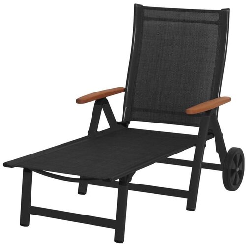 Sun Garden Črni kovinski vrtni ležalnik Ass Comfort - Sun Garden Slike
