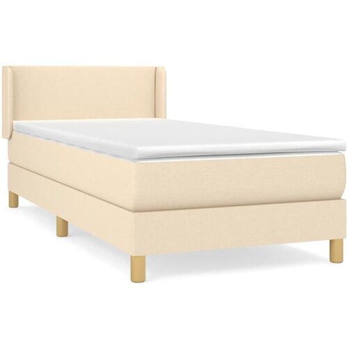Maison Chic Box spring postelja - Vzmetna postelja z vzmetnico krem 100x200 cm blago SL7420, (21887032) Slike