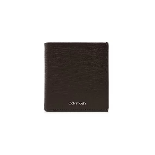 Calvin Klein Majhna moška denarnica Minimalism Trifold 6Cc W/Coin K50K509624 Rjava