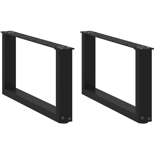 Furnova Noge kavne mizice U-oblika 2 kosa črna 70x(30-31)cm jeklo, (21915778) Cene