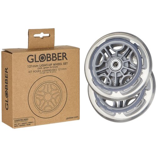 Globber rezervni del set koles 121mm z lučkami (rdeča, zelena, modra) Slike