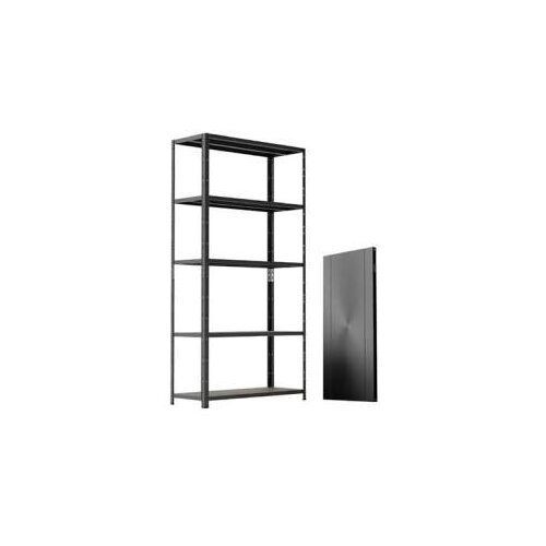  AX POLICA BLACK FROOZEN METALNA 180*90*40cm 5 POLICA 300kg Slike