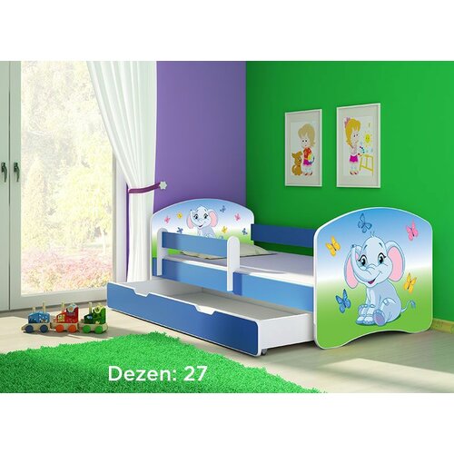 ACMA dečiji krevet ii 160x80 f + dušek 6 cm BLUE27 Slike