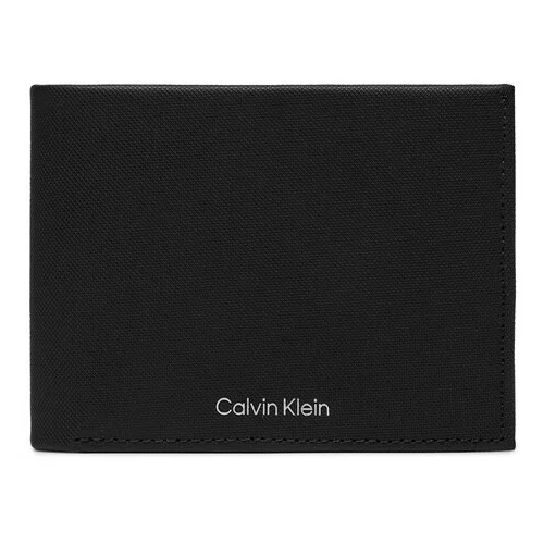 Calvin Klein Velika moška denarnica Ck Must Trifold 10Cc W/Coin K50K511380 Črna