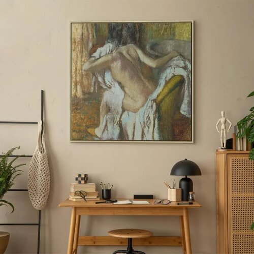  Slika - Edgar Degas &amp;ndash; Woman drying herself 40x40 U prirodnom drvenom okviru Slike
