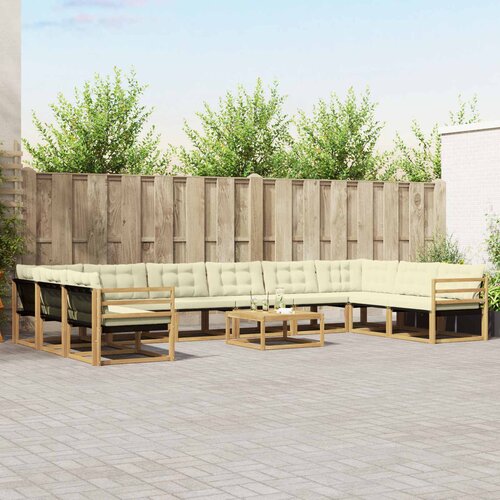  Set vanjskih sofa 11 kom. Bijela i krem Cene