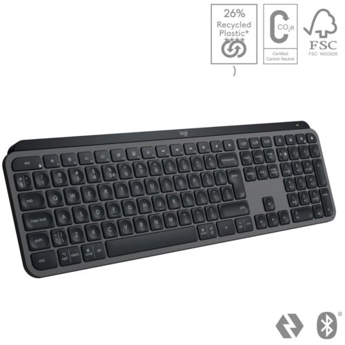 Logitech MX Keys S tipkovnica RF bežični + Bluetooth QWERTY US Međunarodna Grafit Cijene