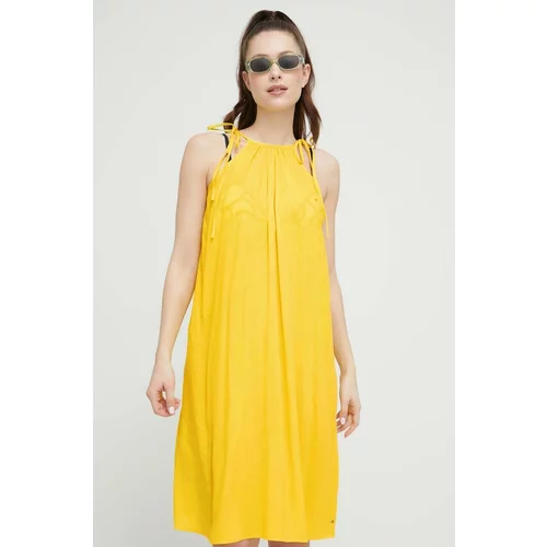 Tommy Hilfiger Obleka za na plažo rumena barva
