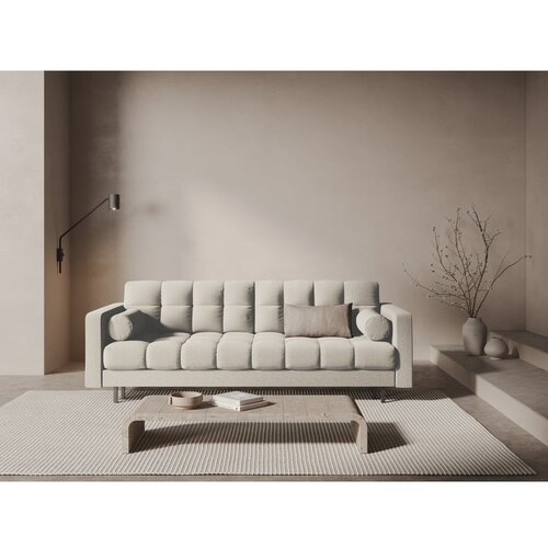 Cosmopolitan Design Kremno bela raztegljiva sedežna garnitura s prostorom za shranjevanje 222 cm Bali &amp;ndash; Slike