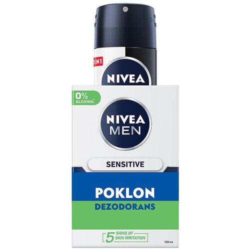 Nivea men sensitive after shave +deozodorans u spreju b&amp;amp;w gratis Slike