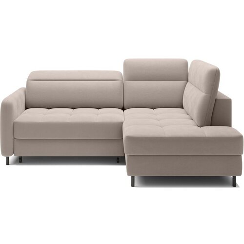 ELTAP Svjetlo smeđa baršunasti sklopiva/s prostorom za odlaganje kutna garnitura (s desnim kutom/u obliku slova L) Barea – Cijene