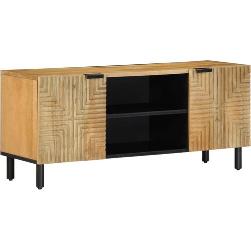 VidaXL TV ormarić smeđi 105x33x46 cm Puno drvo Mango Slike