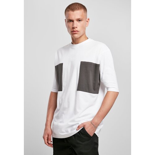 Urban Classics Large double pocket T-shirt white/asphalt Slike