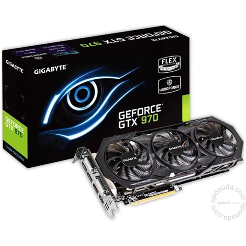 Gigabyte NVIDIA GeForce GTX 970 GV-N970WF3-4GD grafička kartica Slike