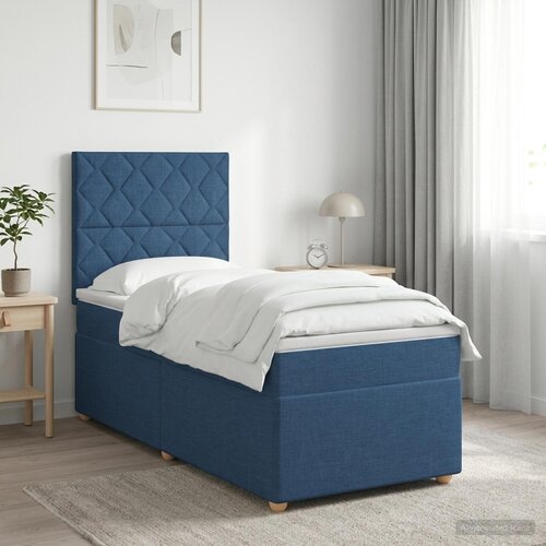  Boxspring krevet s madracem Plava 90 x 200 cm Tkanina Cijene
