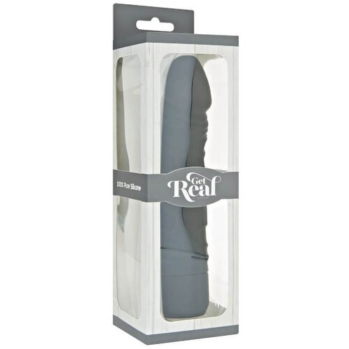  Klasični - realistični silikonski vibrator (črn) Slike