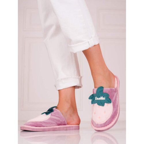 SHELOVET Insulated women's slippers pink Cene