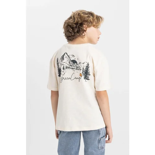 Defacto Boy's Oversize Fit Crew Neck Printed Short Sleeve T-Shirt