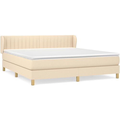 Maison Chic Box spring postelja - Vzmetna postelja z vzmetnico krem 180x200 cm blago SL2024, (21889379) Cene