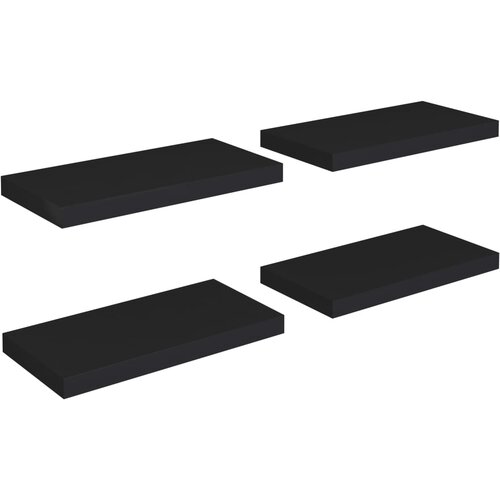Maison Chic 4 kosi Stenske Police - Viseče police črne 50x23x3,8 cm MDF, (21793297) Slike