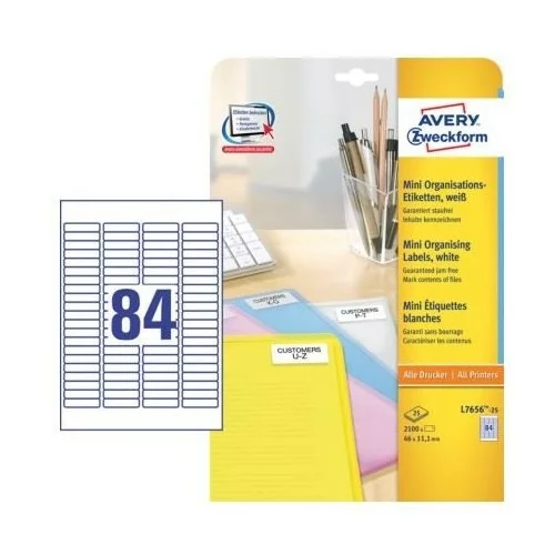 Avery Zweckform Mini etikete za označevanje 46 x 11,1 mm