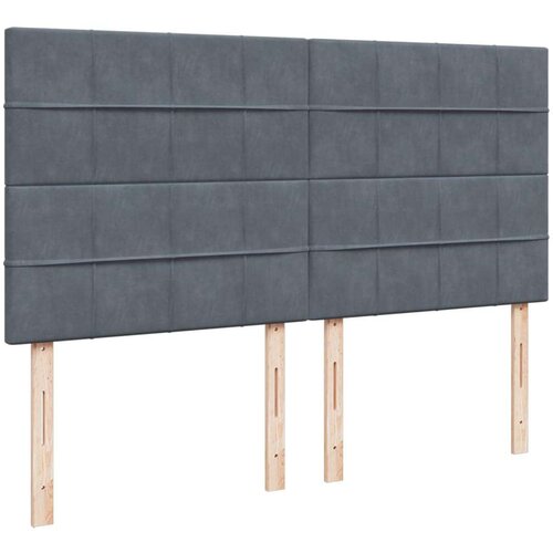 VidaXL Krevet s oprugama i madracem tamnosivi 180x200 cm bar&amp;scaron;unasti Slike