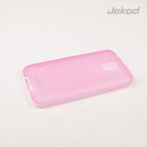 Jekod silikonski ovitek Samsung Galaxy S5 G900 TPU/T prozorno pink z belim okvirjem + Zaščitna folija Cene