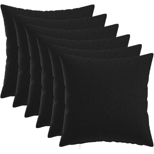  Presvlaka za jastuk 6 kom. HEERLEN Crna 35 x 35 cm Tkanina - Crna 35 x 35 cm 6 Cijene