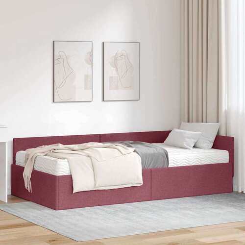  Kotni okvir postelje z matrico Drugo 2 pcs Rdeča blago, (5000121352) Cene