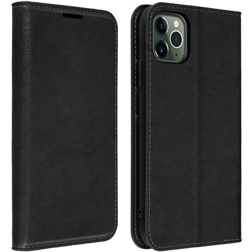 AVIZAR Etui, držalo za kartice in stojalo za video iz pravega usnja - crna str. Apple iPhone 11 Pro, (20600180) Cene