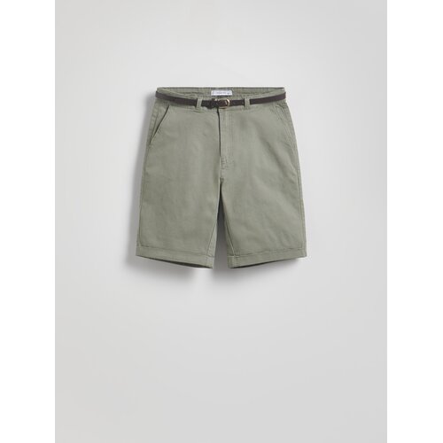 Reserved Chino kratke hlače s remenom - bljedozeleno Cijene