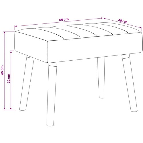  Klupa s utorima Traper plava 60 x 40 x 45 cm Tkanina Slike