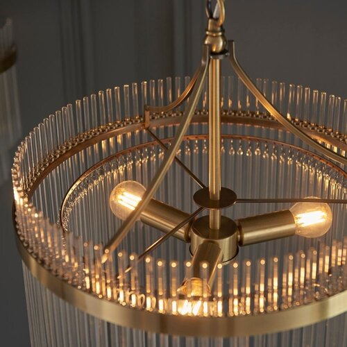  Endon 99167 - Luster na lancu MARIETTA 3xE14/7W/230V mesing/proziran Slike