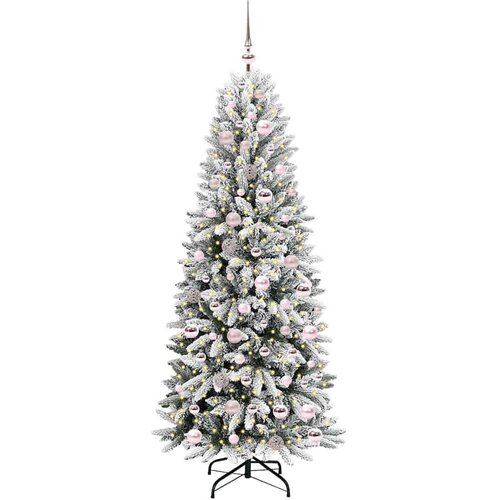VidaXL Umjetno božićno drvce s stalakom Bijelo 73 x 73 x 180 cm Slike