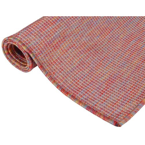  Zunanja preproga plo&scaron;čato tkanje 80x250 cm rdeča, (20668973) Cene
