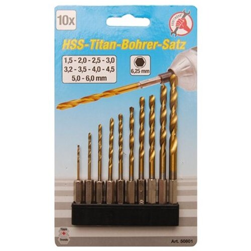 BGS Set svrdala HSS-Tin 1,5-6mm 1/4" 10dj. Kraft. 50801 Cijene