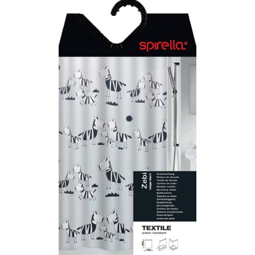 Spirella Zavesa za tu&amp;scaron; 180x200 cm Zebi &amp;ndash; Slike