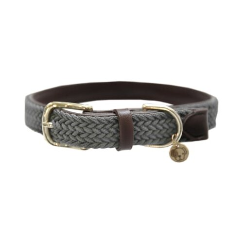 Kentucky Dogwear Pletena najlonska ovratnica za pse v sivi barvi - L (55 cm) Cene