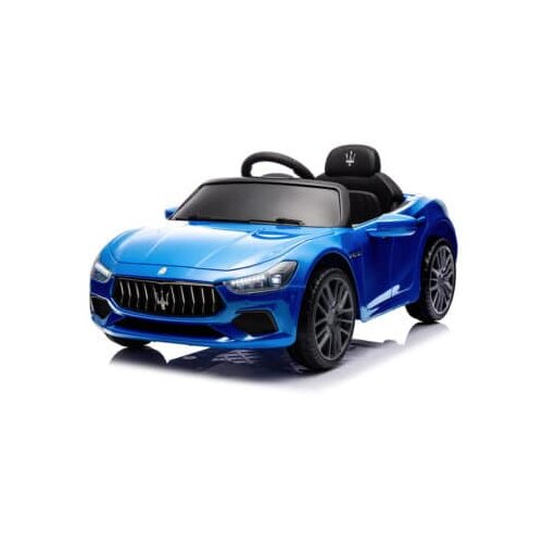 Auto za decu Maserati Ghibli sa kožnim sedištem i mekim gumama - plavi Slike